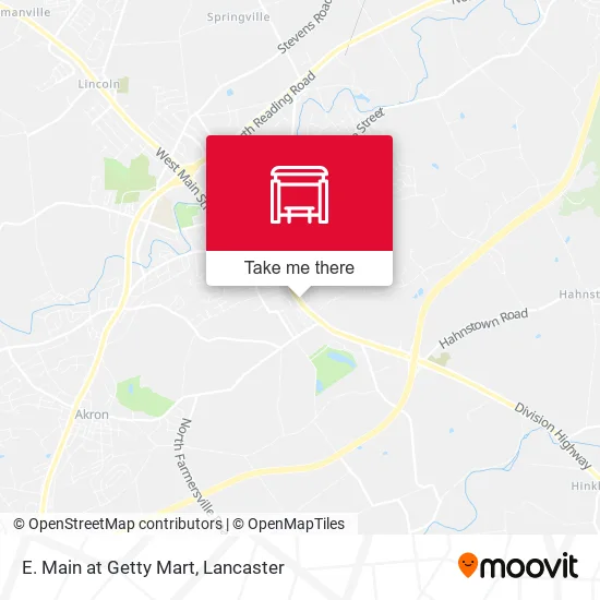 E. Main at Getty Mart map