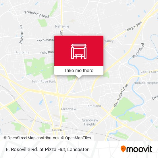 E. Roseville Rd. at Pizza Hut map