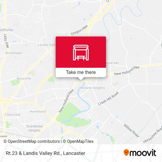 Rt.23 & Landis Valley Rd. map