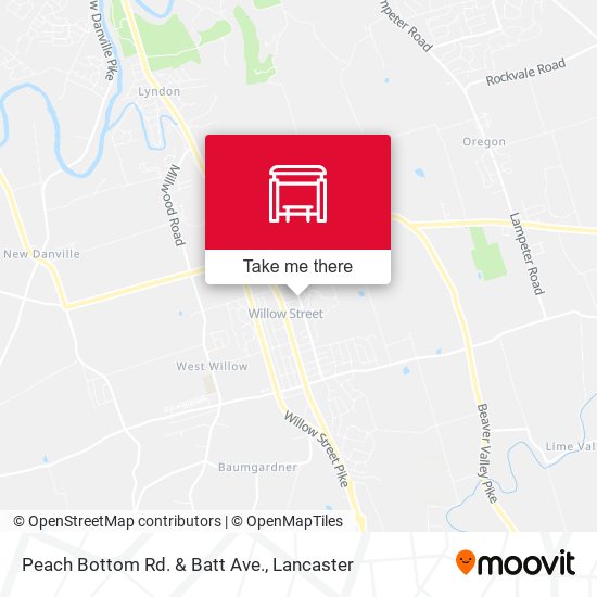 Peach Bottom Rd. & Batt Ave. map