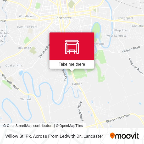 Mapa de Willow St. Pk. Across From Ledwith Dr.