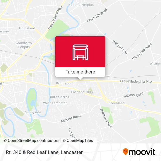 Rt. 340 & Red Leaf Lane map