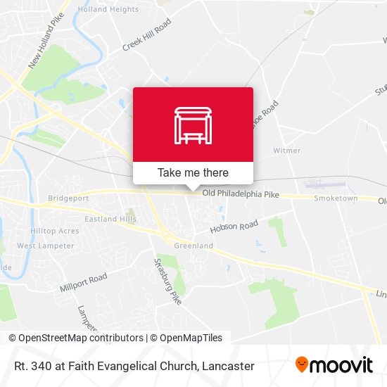 Rt. 340 at Faith Evangelical Church map