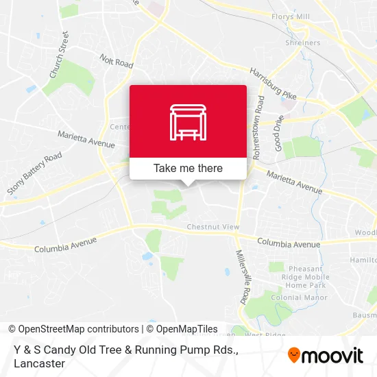 Y & S Candy Old Tree & Running Pump Rds. map