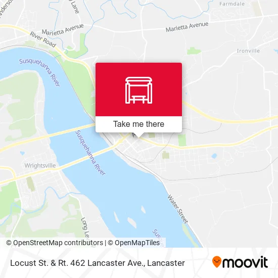 Mapa de Locust St. & Rt. 462 Lancaster Ave.