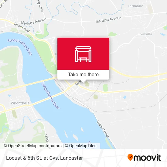 Locust & 6th St. at Cvs map