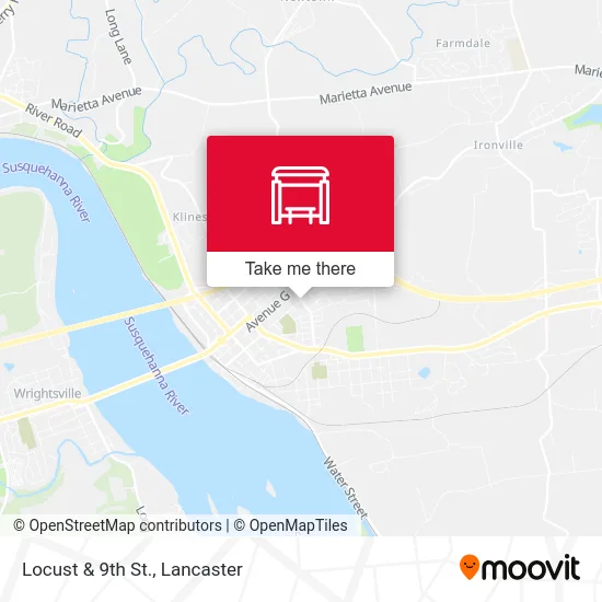 Locust & 9th St. map