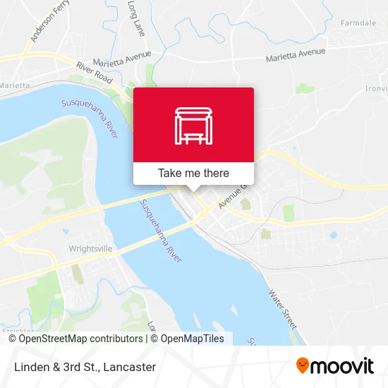 Linden & 3rd St. map