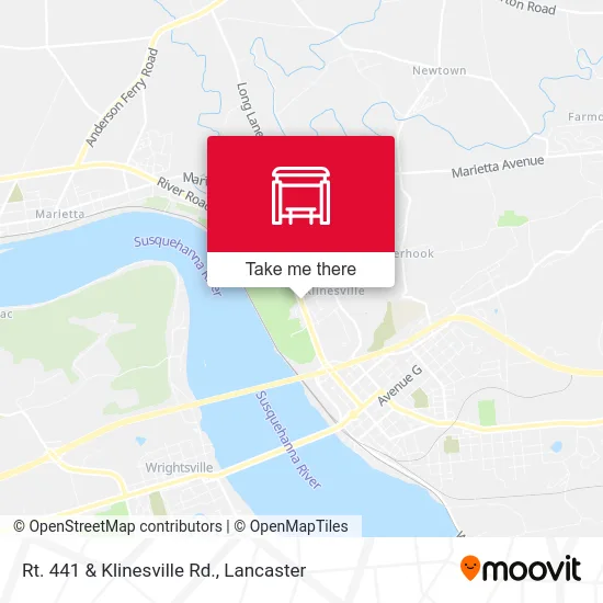 Rt. 441 & Klinesville Rd. map