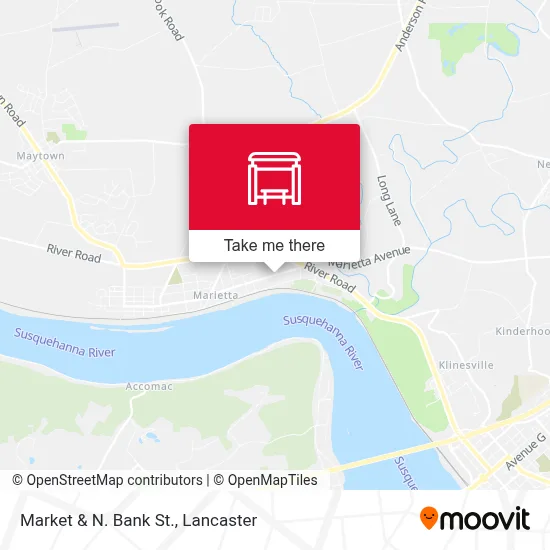 Market & N. Bank St. map