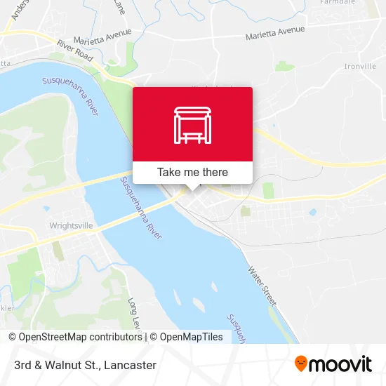 3rd & Walnut St. map