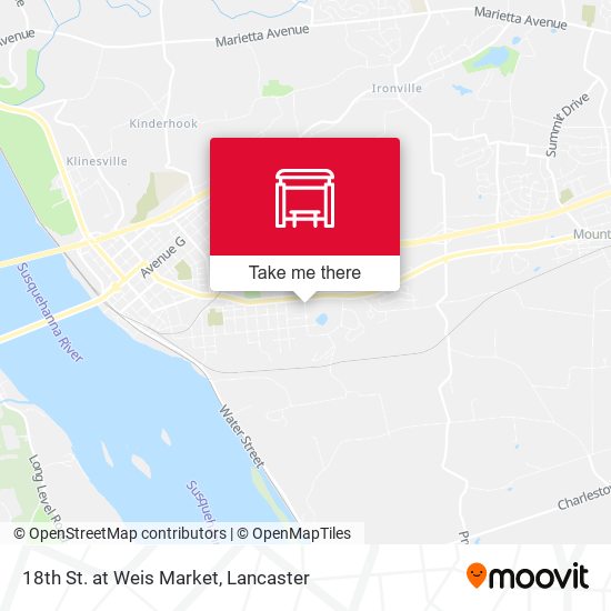 18th St. at Weis Market map