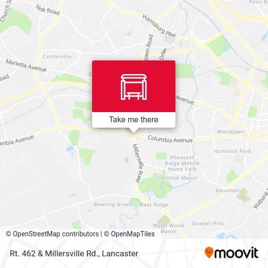 Rt. 462 & Millersville Rd. map