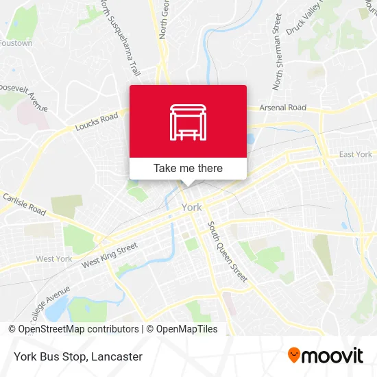 York Bus Stop map