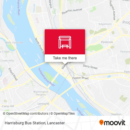 Harrisburg Bus Station map