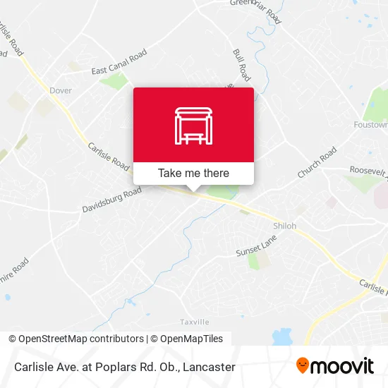 Carlisle Ave. at Poplars Rd. Ob. map