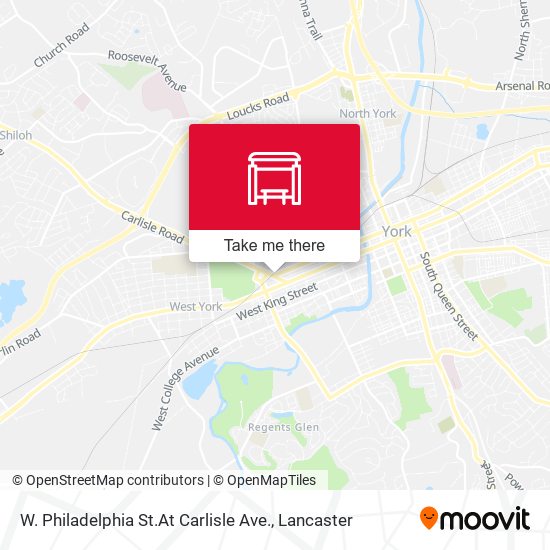 Mapa de W. Philadelphia St.At Carlisle Ave.