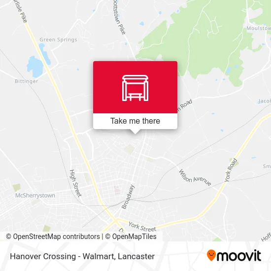 Hanover Crossing - Walmart map