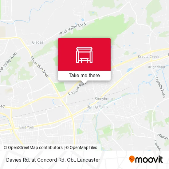 Davies Rd. at Concord Rd. Ob. map