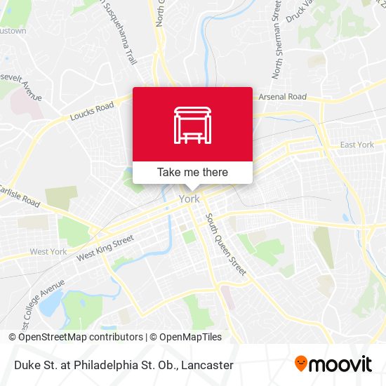 Duke St. at Philadelphia St. Ob. map