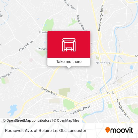 Roosevelt Ave. at Belaire Ln. Ob. map
