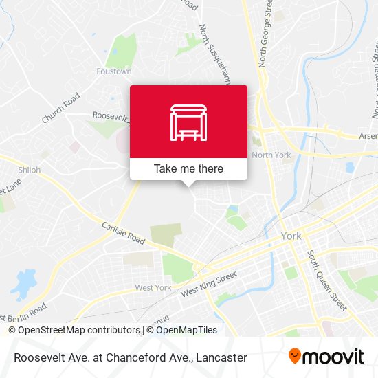 Roosevelt Ave. at Chanceford Ave. map
