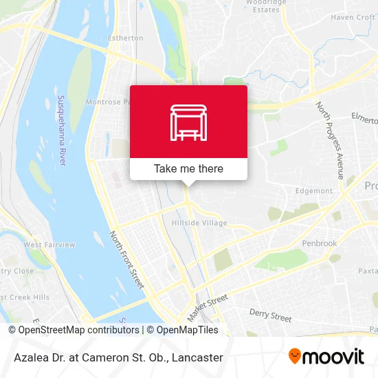 Azalea Dr. at Cameron St. Ob. map