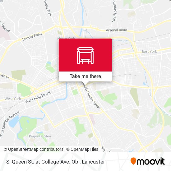 S. Queen St. at College Ave. Ob. map