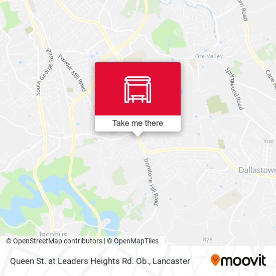 Queen St. at Leaders Heights Rd. Ob. map