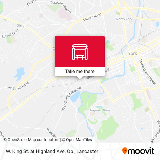 Mapa de W. King St. at Highland Ave. Ob.