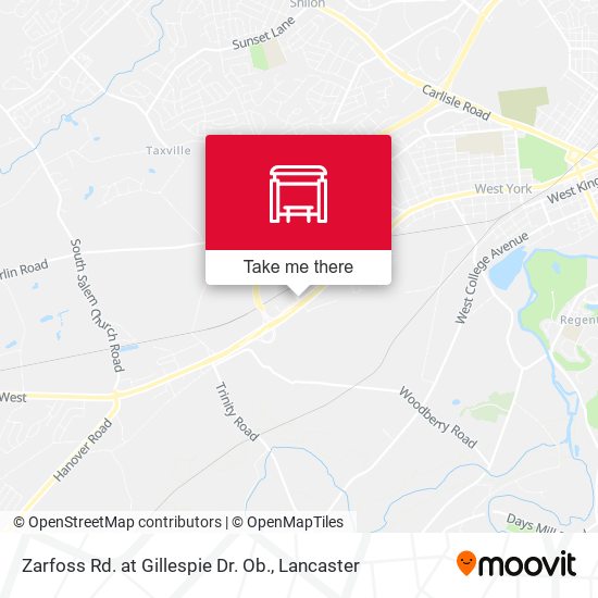 Zarfoss Rd. at Gillespie Dr. Ob. map