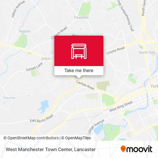 West Manchester Town Center map