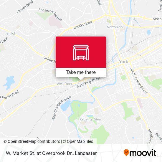 W. Market St. at Overbrook Dr. map