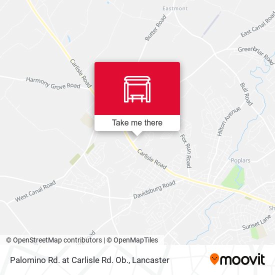 Palomino Rd. at Carlisle Rd. Ob. map