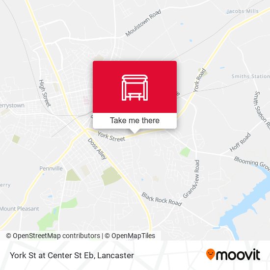 York St at Center St Eb map