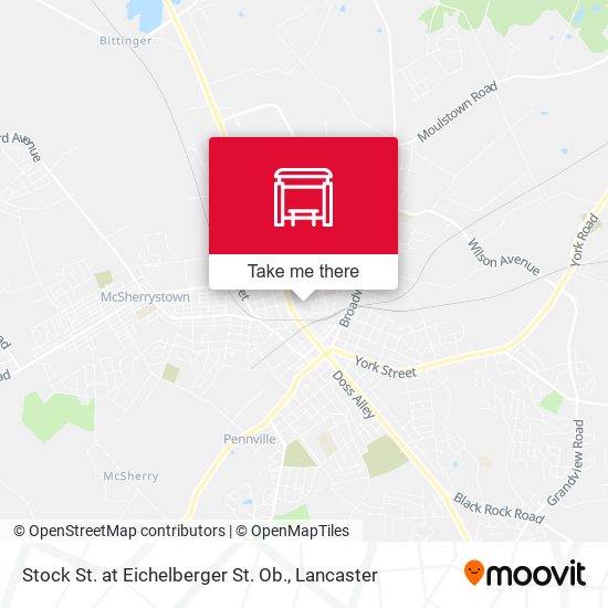 Stock St. at Eichelberger St. Ob. map