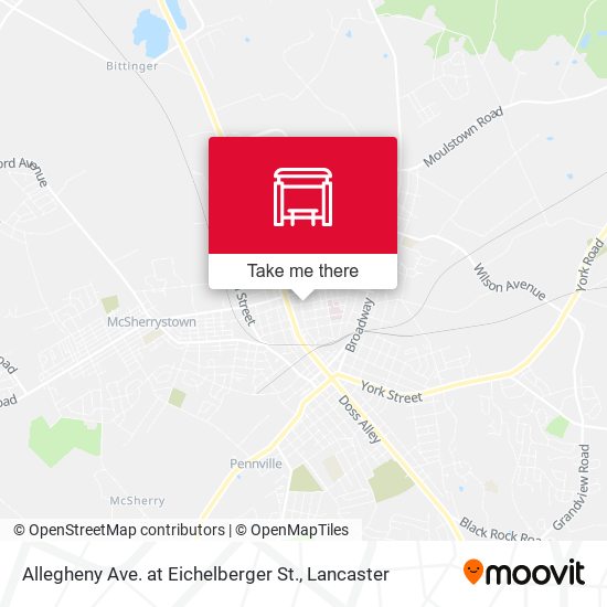 Allegheny Ave. at Eichelberger St. map