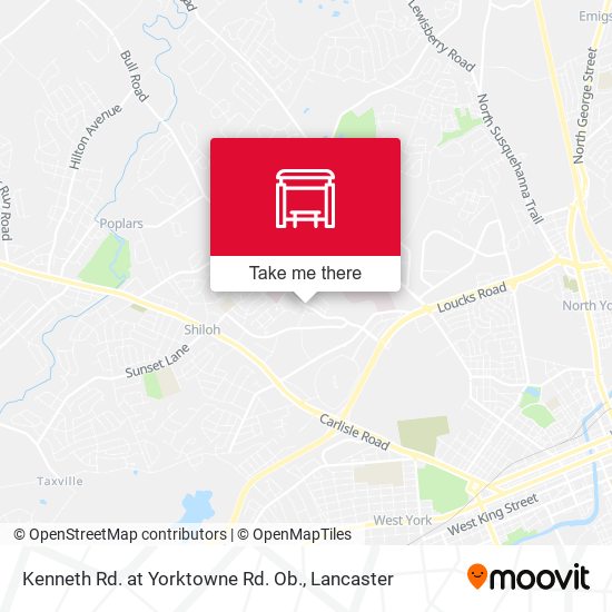Mapa de Kenneth Rd. at Yorktowne Rd. Ob.