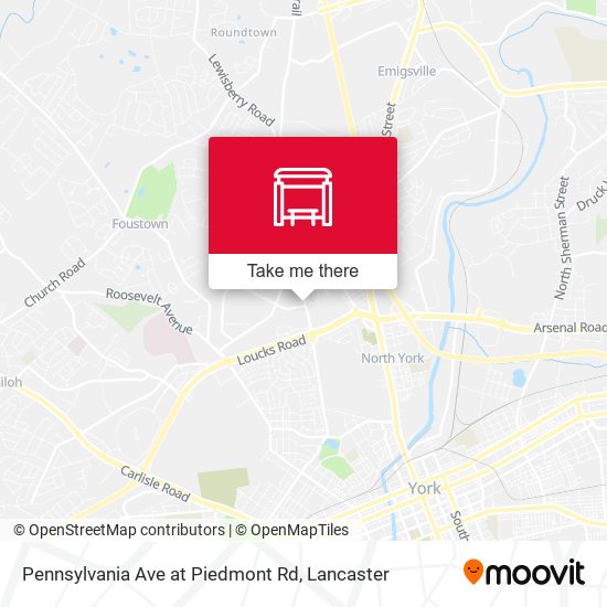 Pennsylvania Ave at Piedmont Rd map