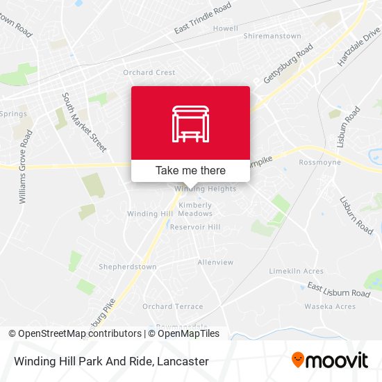 Winding Hill Park And Ride map