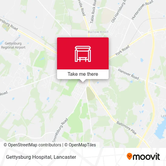 Gettysburg Hospital map