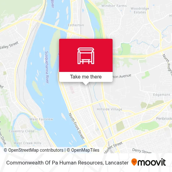 Commonwealth Of Pa Human Resources map