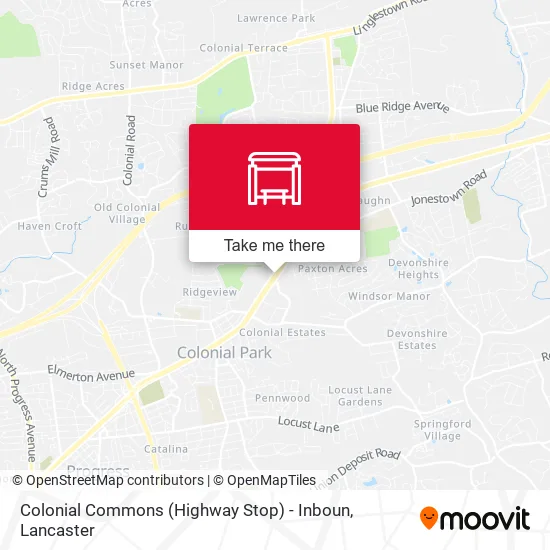 Mapa de Colonial Commons (Highway Stop) - Inboun