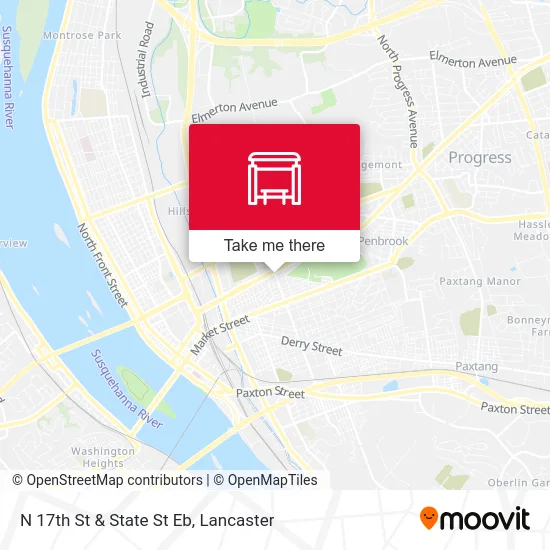 N 17th St & State St Eb map