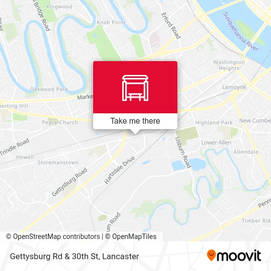 Gettysburg Rd & 30th St map