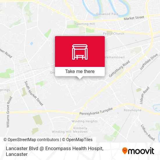 Mapa de Lancaster Blvd @ Encompass Health Hospit