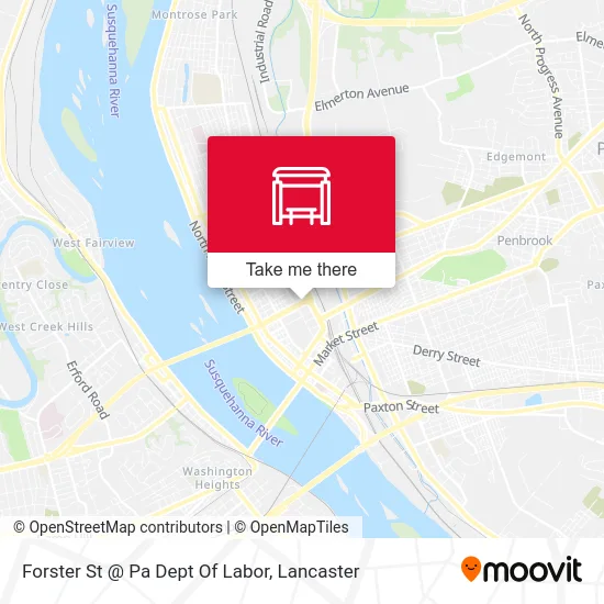 Forster St @ Pa Dept Of Labor map