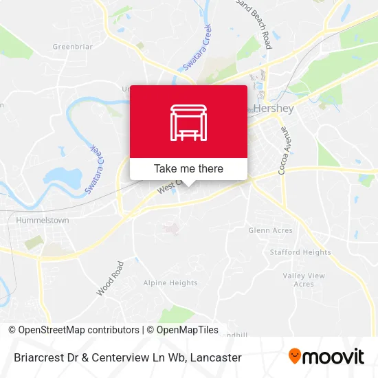 Briarcrest Dr & Centerview Ln Wb map