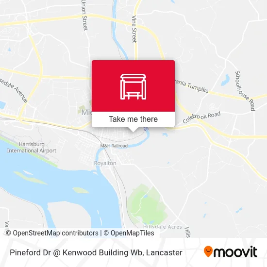 Pineford Dr @ Kenwood Building Wb map