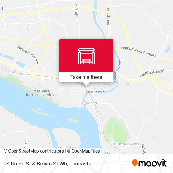 S Union St & Brown St Wb map